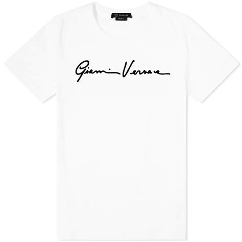 versace t shirt white and black|gianni Versace t shirt.